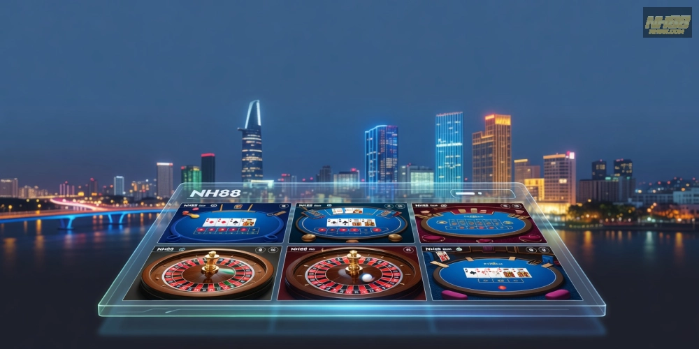 Hình minh họa khái niệm casino trực tuyến NH88 tại TP.HCM năm 2025.