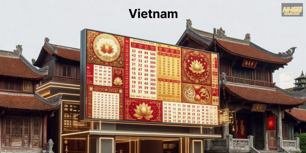 Minh họa tổng quan về xổ số kiến thiết nh88 với các yếu tố truyền thống và hiện đại